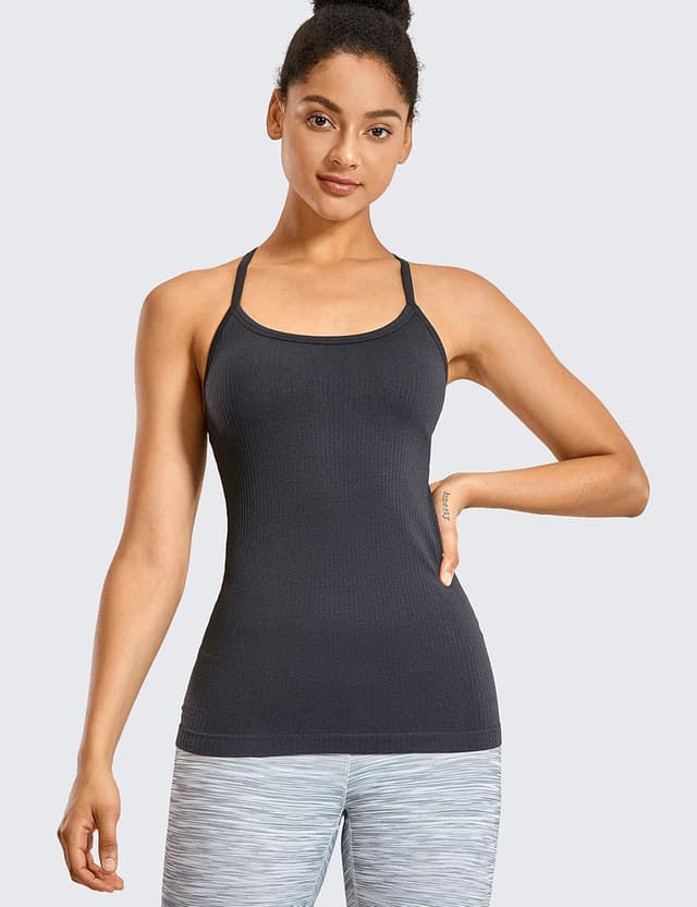 Detalle de CRZ YOGA débardeur dos nageur rembourré avec soutien-gorge intégré pour femme