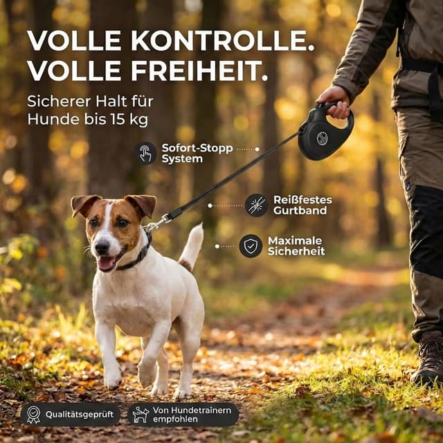 Detalle de HUND IST KÖNIG Rollleine 5 m