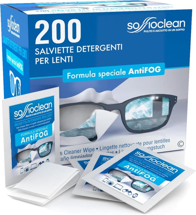 Imagen de Soffioclean 200 salviette pulizia occhiali 11,5x14,5 cm en OfertitasTOP