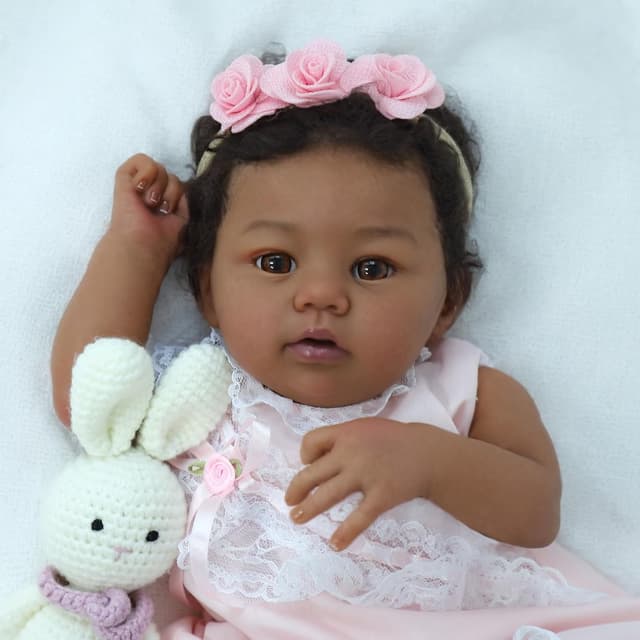 Thumbnail 2 de KSBD Reborn Baby Doll Black Girl 18-Inch