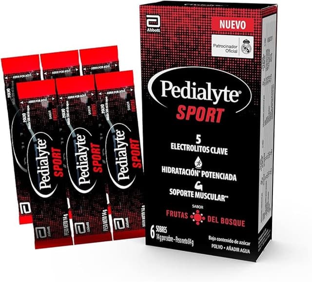 Imagen de Pedialyte Sport 💪 Bebida Deportiva de Frutas del Bosque, 6 sobres en OfertitasTOP