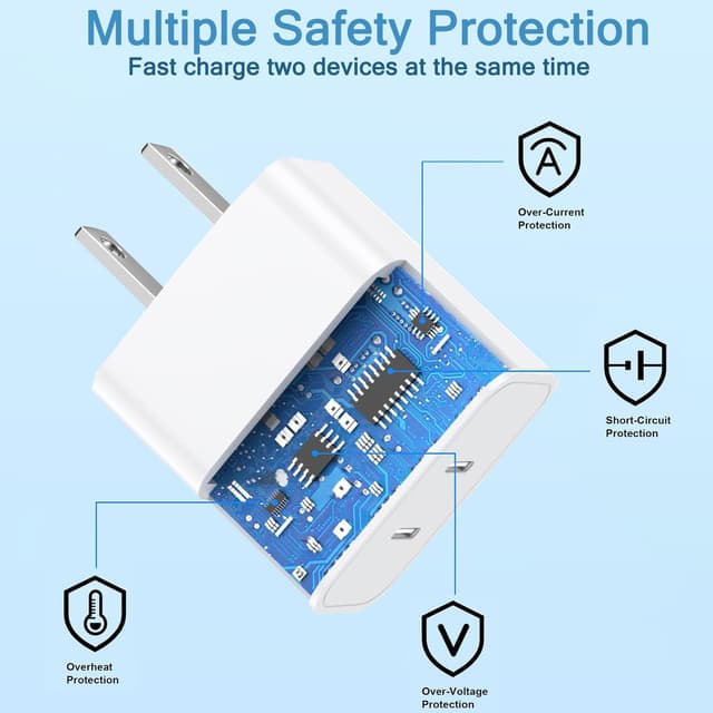 Detalle de iPhone charger 10FT 2Pack