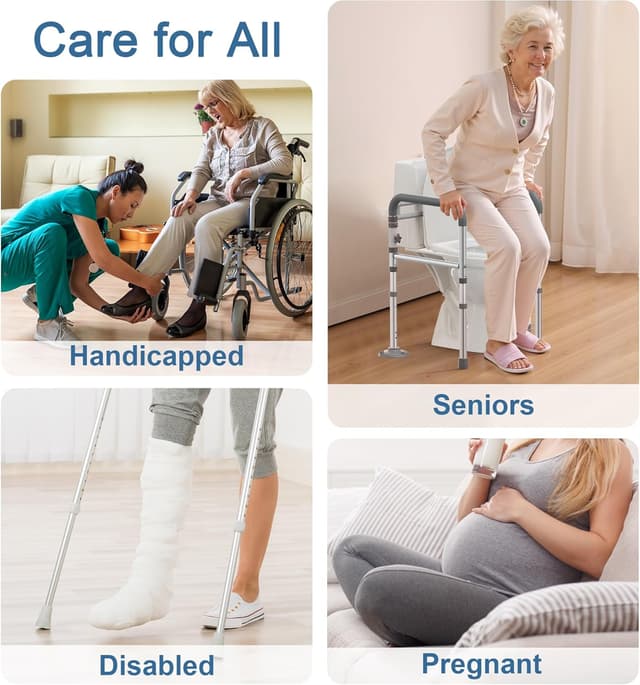 Thumbnail 6 de HOMLAND Toilet Safety Rails 350 lb foldable 🚽