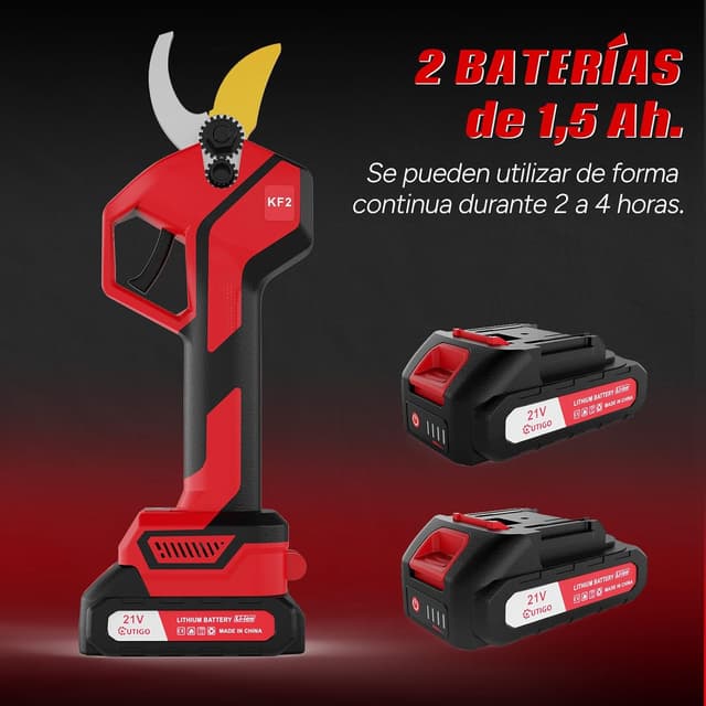 Detalle 2 de OUTIGO Tijeras de Podar Eléctricas 21V 25mm