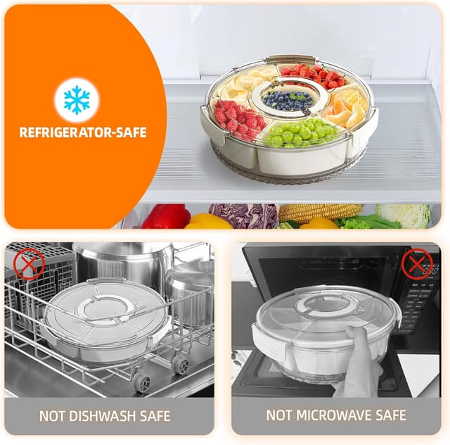 Thumbnail 5 de riyeloi Divided Serving Tray 6-Compartment