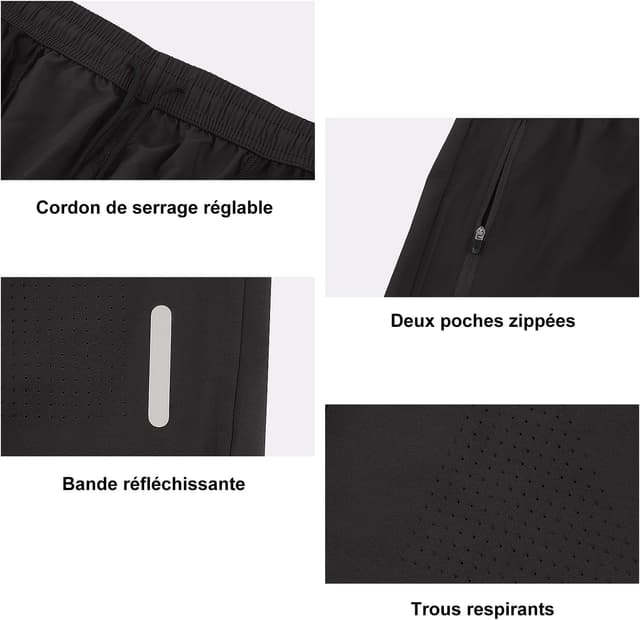 Thumbnail 4 de SIHOHAN Short de Sport pour Homme Séchage Rapide