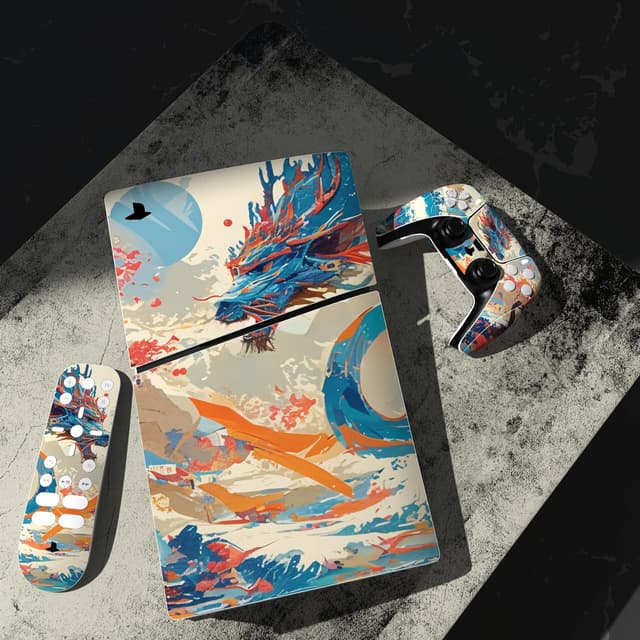 Detalle 1 de PS5 Slim vinyl skin set