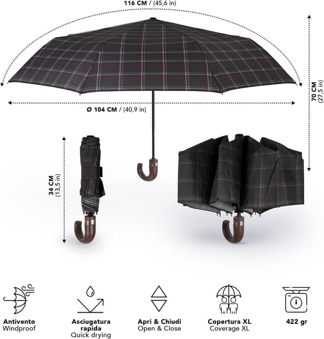 Thumbnail 3 de PERLETTI Ombrello pieghevole 104 cm ☂