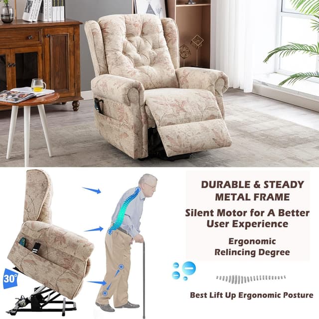 Thumbnail 4 de LANTRO JS Electric Riser Recliner Chair 300 lbs