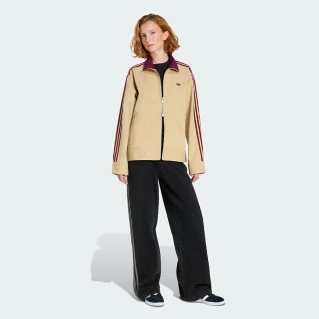 Detalle de Chaqueta de sarga adidas Originals Athl Dept Firebird (beige)