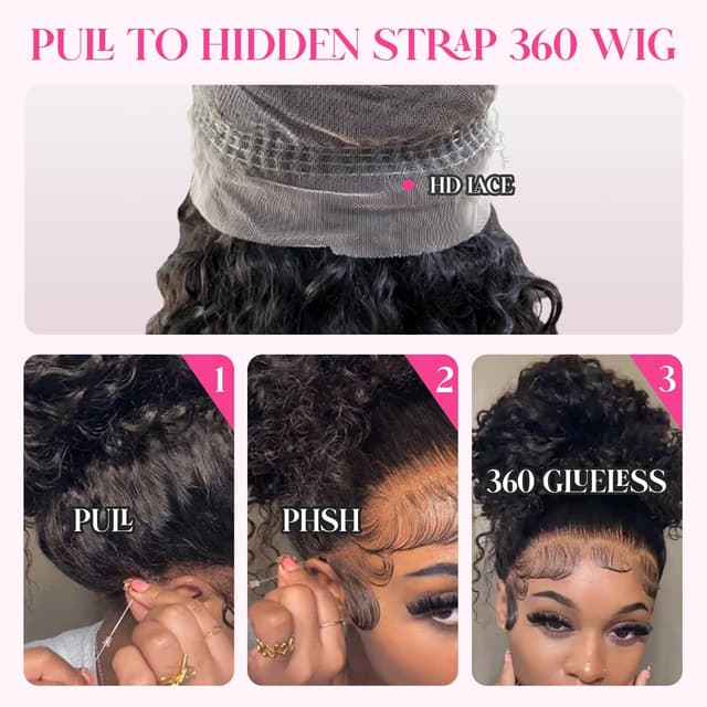 Thumbnail 4 de ADESORAES 360 Lace Wig 24 Inch 180% Density