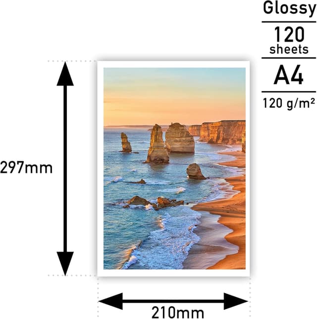 Thumbnail 1 de akaca Carta Fotografica Lucida 120 fogli