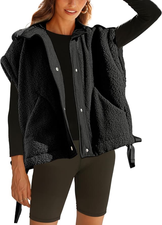 Detalle de OPCAKM Women's Fuzzy Fleece Vest