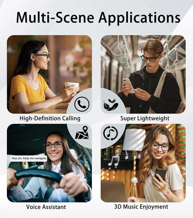 Thumbnail 6 de BLESSOURCE AI Smart Glasses 116-language translator 👓