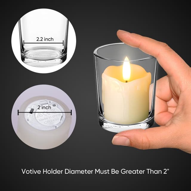 Detalle de Real wax tea light candles 5x5cm timer