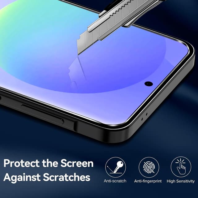 Detalle 2 de ivoler Cover per Samsung Galaxy A57 5G con 2 pellicole in vetro temperato, rosso vino – protezione opaca traslucida e protezione fotocamera