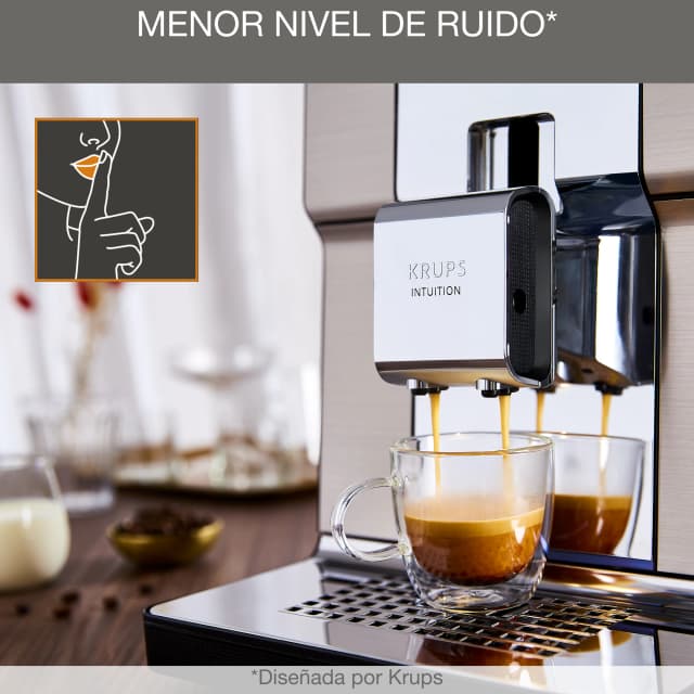 Detalle 2 de Krups Intuition Experience EA877 Cafetera Silenciosa