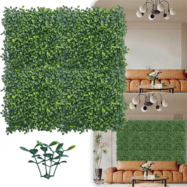 Thumbnail 6 de ODTORY Artificial Grass Wall Panel Backdrop (Boxwood-style) 10" x 10" — 12-pack for indoor/outdoor greenery decor