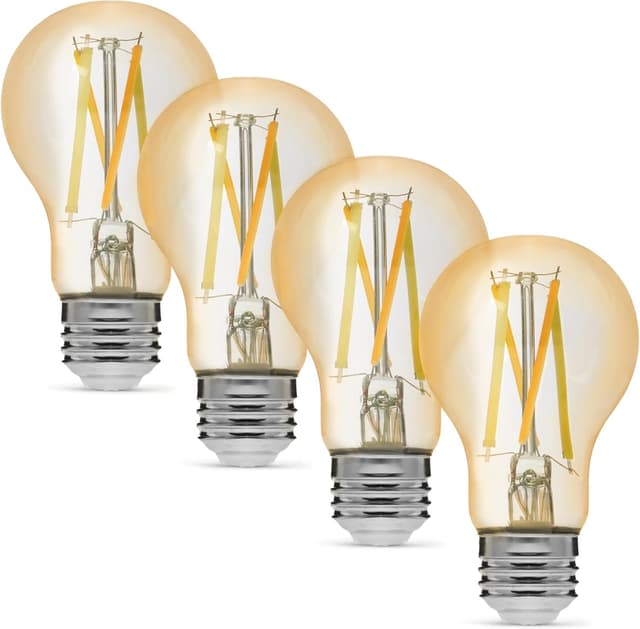 Imagen de Amazon Basics A19 Smart Filament LED Bulb 4-pack en OfertitasTOP
