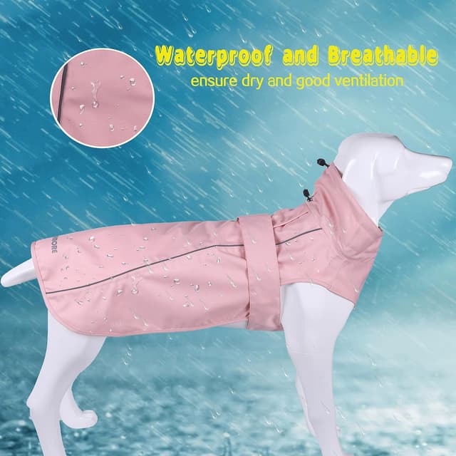 Detalle de MAMORE Waterproof Dog Raincoat Reflective