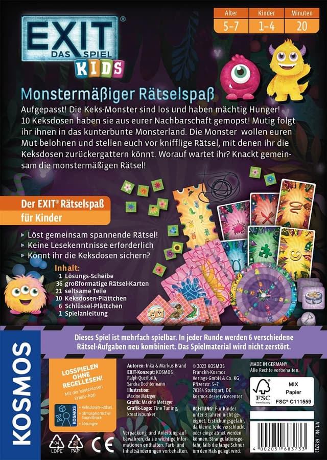 Detalle 2 de KOSMOS EXIT® Das Spiel Kids (683733) – Escape-Room-Rätselspaß für Kinder ab 5 Jahren