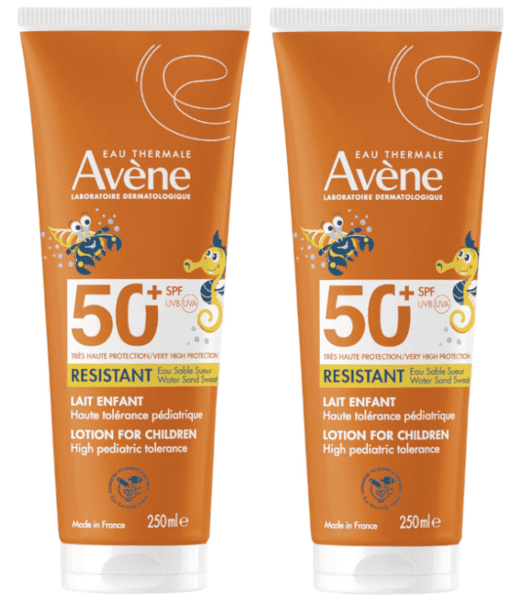 Detalle de Avène Leche Solar Niños SPF50+ 2x250 ml
