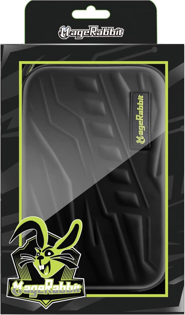 Detalle de MageRabbit Dart Case (Wallet Style) for Steel/Soft Darts – Holds 6 Darts + Accessories, Protective EVA, Black