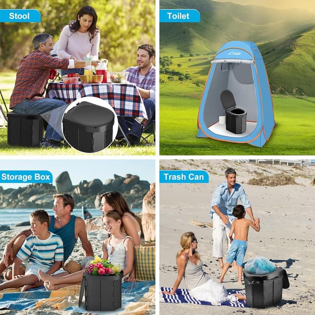 Thumbnail 6 de WADEO Toilette de Camping Pliable 200 kg đźš˝