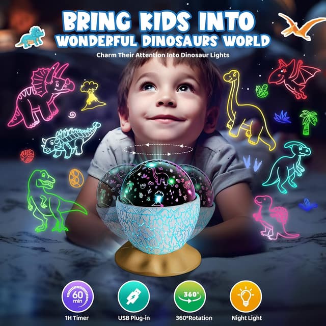 Detalle 2 de Tragik Dinosaur Egg Projector Light