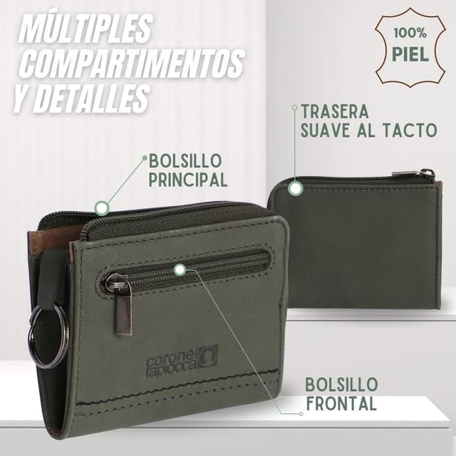 Detalle de Coronel Tapioca Cartera monedero 8 x 10,5 cm