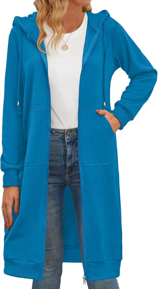 Detalle 1 de Zeagoo Zip Up Hoodie Jacket, Oversized Fleece