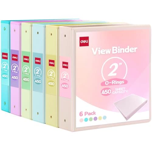 Detalle de Deli 2-inch 3-Ring Binder, 450-Sheet Capacity