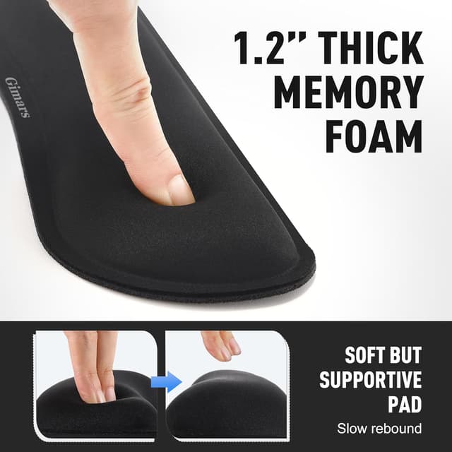 Thumbnail 4 de Gimars Upgrade Silky Gel Memory Foam Wrist Rest for Keyboard and Mouse 🖱
