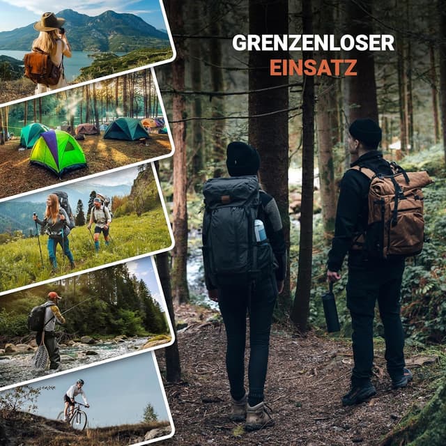 Detalle de Bachgold® Profi Outdoor Wasserfilter-Flasche (Blau) – Profi-Wasserfilter für Outdoor, 500 ml