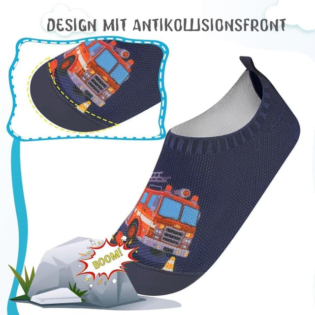 Detalle de Kyopp Hausschuhe Kinder – atmungsaktive Rutschfest-Pantoffeln für Lauflern-Schuhe (Gr. 20–35)