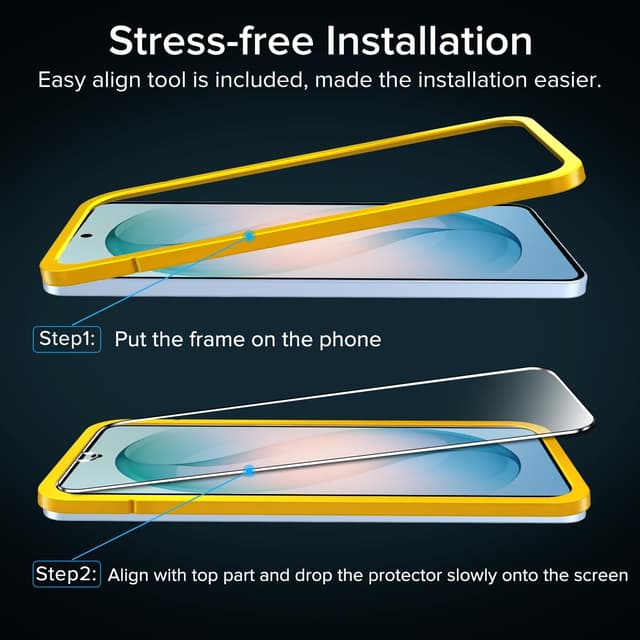 Detalle de Pack de 2 verres trempés ivoler pour Samsung Galaxy S26 Plus 5G (avec cadre d’alignement) – Protection d’écran 9H, anti-rayures, sans bulles