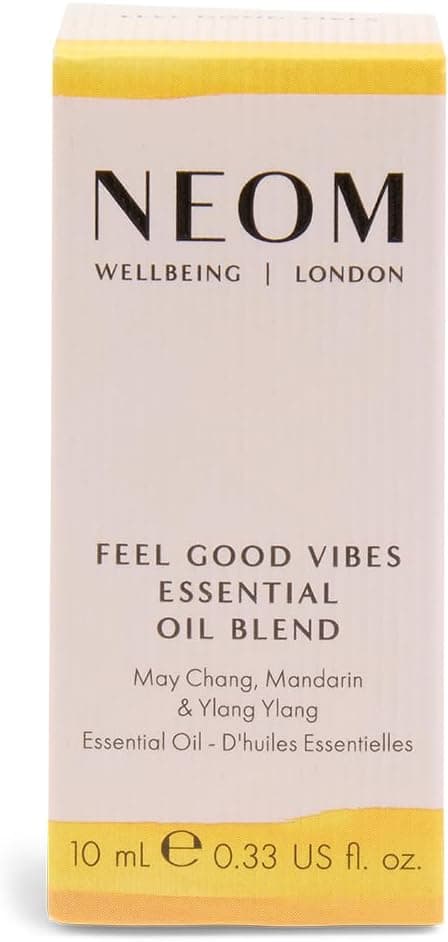 Detalle de NEOM Feel Good Vibes Essential Oil Blend 10ml (Mandarin & Ylang Ylang) – Scent to Make You Happy