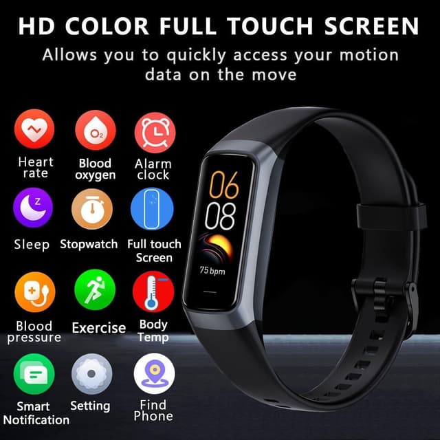 Thumbnail 1 de Smartwatch Fitness Tracker 1,1" AMOLED