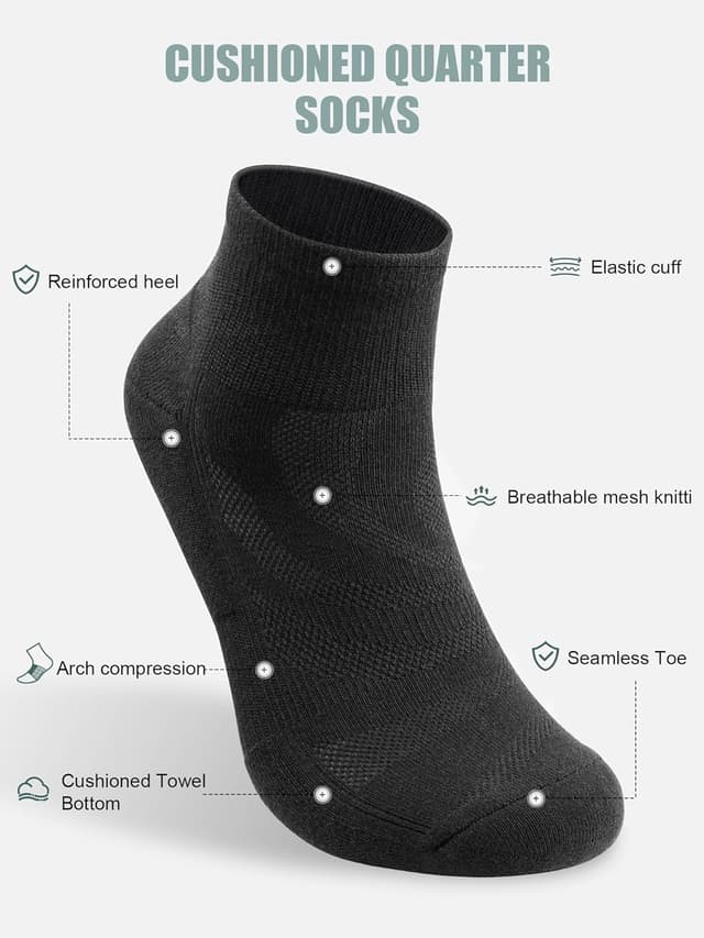 Detalle de Natugloe ankle socks 8 pairs, anti blister