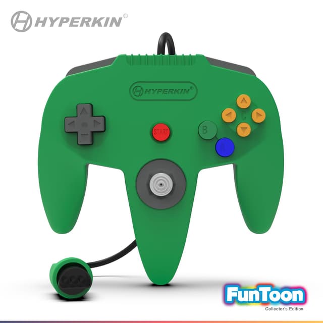 Detalle de Hyperkin Captain Controller for N64 — Wired Retro-Style Gamepad with 10 ft Cable