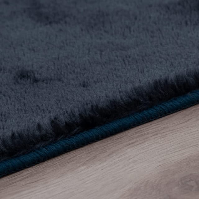 Detalle 2 de TT Home Kinderzimmer-Teppich, waschbar & rutschfest, Kurzflor 140x200 cm (Navy Blau)