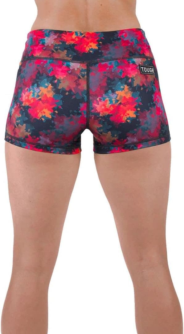 Detalle de Tough Mode Women’s 3-Inch Volleyball/WOD Workout Shorts with Mesh Lining & Zipper Pocket