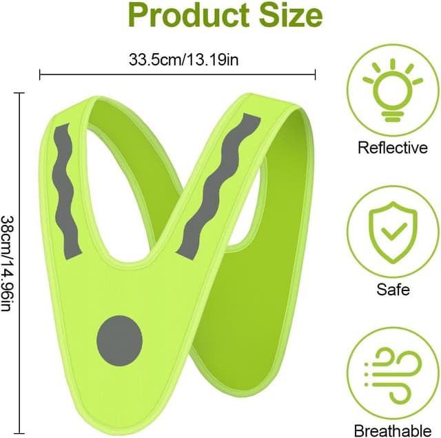 Detalle de AYBUY 2 pezzi giubbotto di sicurezza rifrangente per bambini (alta visibilità)