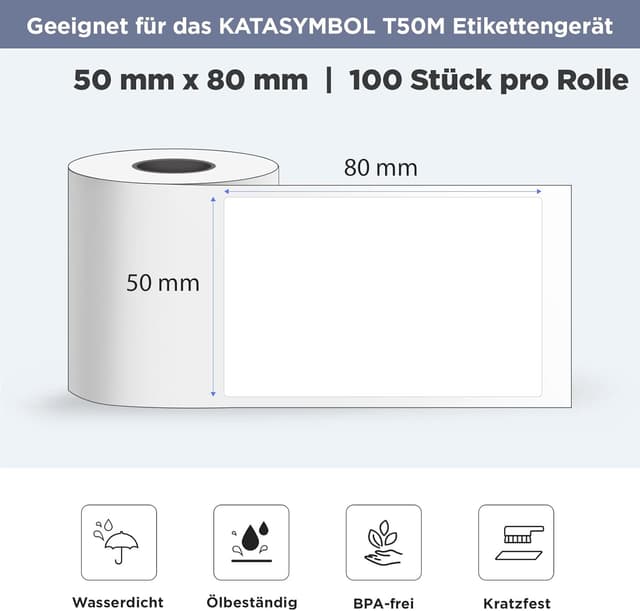 Detalle 2 de SUPVAN T50M Etiketten 50 x 80 mm