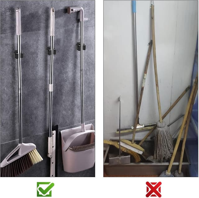 Detalle 2 de Hejo 10 Stück Gerätehalter 2,5 kg Wandhalterung