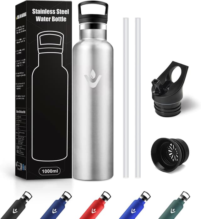 Detalle de Borraccia termica JAPORIA 1L con cannucce