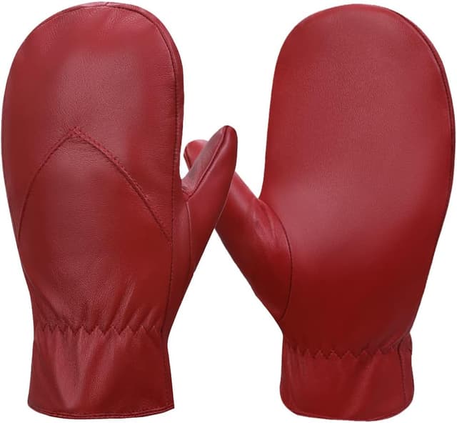 Thumbnail 5 de MGGMOKAY Moufle d'hiver cuir cachemire