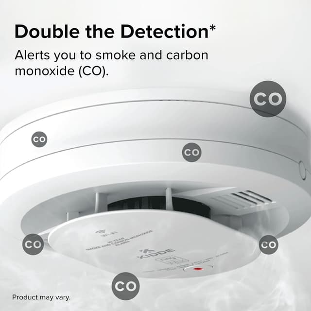 Detalle 2 de Kidde Smart Smoke and Carbon Monoxide Detector (Ring App Enabled) — Wire-Free Interconnectivity, AA Battery Powered