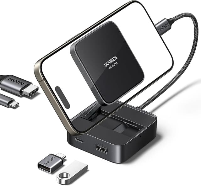 Detalle de UGREEN Support Magnétique Téléphone USB C HDMI 4K