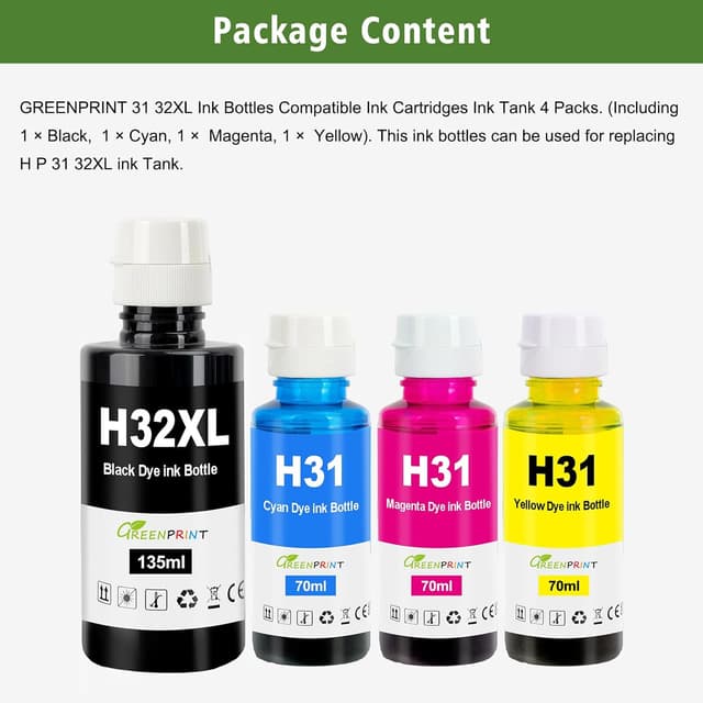 Thumbnail 6 de GREENPRINT 31 32XL inchiostro compatibile 4 pack